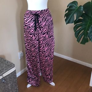 Victoria secrets satin pajama pants pink and black